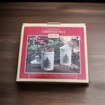 Spode Christmas Spice Jars 4.5" Tree Cinnamon & Nutmeg Set Of 2. Fixed Price $18.00.