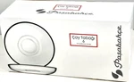 Set Of 6 - Pasabahce Cay Tabagi Sodalime Glass, Clear Tea Plate (54201). Fixed Price $25.99.
