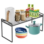 Cabinet Shelf 20" Kitchen Counter Metal Wire Stackable Cupboard Spice Rack. Fixed Price $34.86.