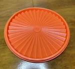 Vtg Tupperware Round 8" Servalier Replacement Lid #1205 Orange For 1204 1339. Fixed Price $21.99.