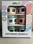 New! Ello Glass Condiment Containers Set 6. Leak Proof. 4OZ Each. Bpa Free.. Fixed Price $28.00.