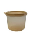 Vintage Tupperware Bowl With Beige 1493-12 LID-21515-66. Fixed Price $7.95.
