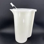 Vintage Tupperware White Opaque Qt Pitcher 129-2 With Lid 625-6 Flip-up 9.5 X5. Fixed Price $14.00.