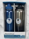 Thermoflask Stainless Steel 2-PACK Water Bottle, 40 Oz Purple/green ,blue/bruse. Fixed Price $27.99.