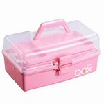 12'' Three-layer Clear Plastic Storage With Handle, Craft Tool Box, 3 Lay.... Fixed Price $33.10.