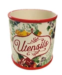 Pioneer Woman Country Garden Utensil Holder Stoneware Crock Kitchen Decor 6.5. Fixed Price $17.99.