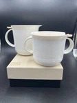 Vintage Tupperware Sugar 10OZ + Creamer 12OZ Ivory Pale/lids 2310A- 2309A. Fixed Price $14.99.
