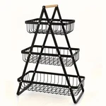 3 Tier Metal Fruit Vegetable Basket Rack Stackable Kitchen Counter Organizer. Fixed Price $28.34.