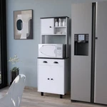 Fm Furniture Tacna Kitchen Pantry With Ample Storage, 2 Open Shelves, 1 Drawer. Fixed Price $284.22.
