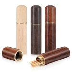 3 Packs Portable Wooden Toothpick Holder, Compact Waterproof Case, .... Fixed Price $13.10.