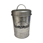 Global Amici Galvanized Metal Storage Tin Silver Cylinder With Lid & Handle. Fixed Price $8.00.