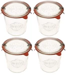 Weck Einmachgl Ser 742-19 6 Fl. Oz Formgl Aus Transparentem. Fixed Price $57.21.