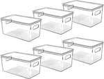 Clear Plastic Storage Bins With Lids, Perfect For Kitchen Organization Pan.... Fixed Price $64.61.