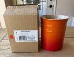 Le Creuset Stoneware 1 Liter 33 Oz Utensil Crock Holder Flame Orange. Fixed Price $54.99.