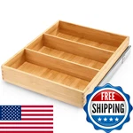 Fabsome Pull Out Cabinet Drawer Organizer For Kitchen Sliding Bamboo Wood. Fixed Price $46.86.