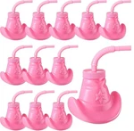 Gerrii 20PCS 10 Oz Plastic Pink Cowgirl Hat Cups With Straws And Lids Birthday. Fixed Price $22.36.