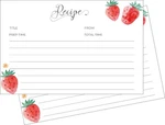 Heart & Strawberry Recipe Cards Set Of 50 Thick Double-sided. Fixed Price $15.87.