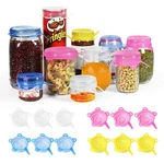 Longzon Silicone Stretch Lids/pet Food Can COVERS/12 12PACK, Multicolors. Fixed Price $17.18.