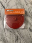 Of 2 Le Creuset Flame & Cerise Red 4" Silicone Knob Storage Lids Bpa Free. Fixed Price $28.00.