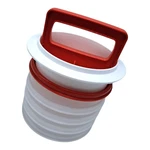 Tupperware Hamburger Press Keepers 5" Set Seal Freezer Safe 1/4 Lb Chili Red. Fixed Price $37.39.