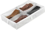Whitmor Underbed Boot Bag, 4 Section, 23"L X 37"W 6"H, White. Fixed Price $67.99.