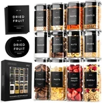 Edelhaus Square Glass Storage Containers With Stainless Steel Lids 12-PACK (4.... Fixed Price $77.62.
