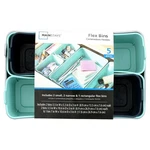 Mainstays 5-PIECE Plastic Drawer Organizer Set, Assorted Colors Storage Bins. Fixed Price $9.50.