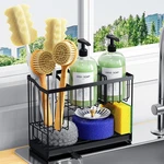 Dyfvpou Kitchen Sink Caddy, 2-TIER Self-draining Sponge & Dish Brush Black. Fixed Price $12.82.