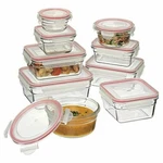 Glasslock Tempered Oven Safe Container Set W/ Lid 9PC - 28060. Fixed Price $96.10.