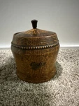 Vintage Wooden Tea Box Canister Lidded Rustic Farmhouse Kitchen Storage Containe. Fixed Price $50.00.