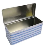 Metal Tin Bread Box Home Kitchen Storage Decor Blue White Retro Primitive Farm. Fixed Price $13.99.