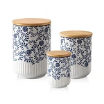 Canisters Sets For Kitchen - Ceramic Containers Countertop With A.... Fixed Price $66.85.