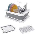 Goderewild Collapsible Dish Rack Drainboard For Grey-with. Fixed Price $29.07.