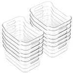 Ciwivoki 12 Pack Clear Plastic Storage Bins, Acrylic Organizer And Containers. Fixed Price $41.59.