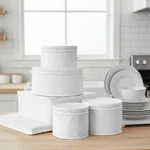 Laminet 6 Piece Quilted Dinnerware Storage Starter Set - Includes 4 Plate Cas.... Fixed Price $37.93.