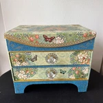 Punch Studio Floral Jewelry Box With Mirror Cardboard Chest Peacock Design. Fixed Price $32.00.