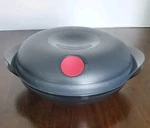 Tupperware Heat & Serve Round Vented Microwave Bowl Lid Charcoal .7 #5434A. Fixed Price $18.00.