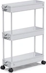 Spacekeeper Slim Rolling Storage Cart - 3 Tier Gray New. Fixed Price $14.98.