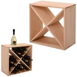 24 Bottle Wine Rack Holder Stackable Countertop Storage Display Solid Wood. Fixed Price $53.99.
