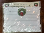 Carol's Rose Garden Christmas Wreath Embossed Die Cut Recipe Cards 15 New!!. Fixed Price $12.00.