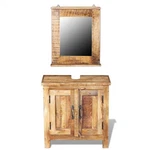 Bathroom Vanity Cabinet With Mirror, Wooden Furniture Set Vidaxl. Fixed Price $352.99.