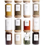 12 Pcs Glass Spice Jars With Bamboo Airtight Lids, 8OZ THICKEN(2.4MM) C.... Fixed Price $47.23.