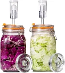 Fermentation Jar, 1.5 Liter Glass Fermenting With Weights And Air. Fixed Price $55.99.