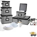 5-PACK Quilted China Storage Containers Safe Dish & Mug Moving Box Set. Fixed Price $92.95.