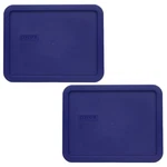 Pyrex 7211-PC Navy Blue Rectangle Food Storage Replacement Lid Cover (2-PACK). Fixed Price $12.99.
