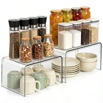 Clear Cabinet Organizer, Shelf Set Of 2 Kitchen Pantry Organize.... Fixed Price $46.44.