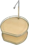 Hafele Kessebohmer Twister D-shaped Lazy Susan Set 2 3 Shelf Corner Organiz. Fixed Price $689.41.