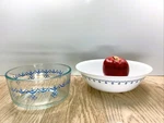 Pyrex Snowflake Blue Clear Glass 7201 Qt Storage Bowl & Corelle 8.5 Serving. Fixed Price $24.00.
