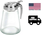 12 Oz Glass Syrup Dispenser Honey Maple Jar Dressing Creamer Sugar Clear. Fixed Price $11.99.