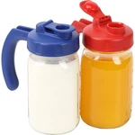 Mason Jar Lids 2 Pack With Handle, Airtight Seal & Easy Pour Spout. Fixed Price $19.39.